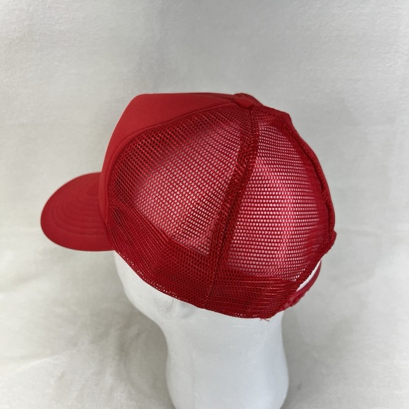 Vintage E-ONE Americas Firetruck Trucker Cap Hat White Red Mesh Back Snapback - Picture 4 of 13